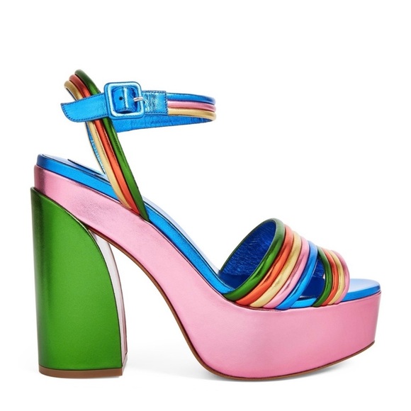 Christian Louboutin Manola Disco Leather Platform Sandals 120 - Picture 9 of 10